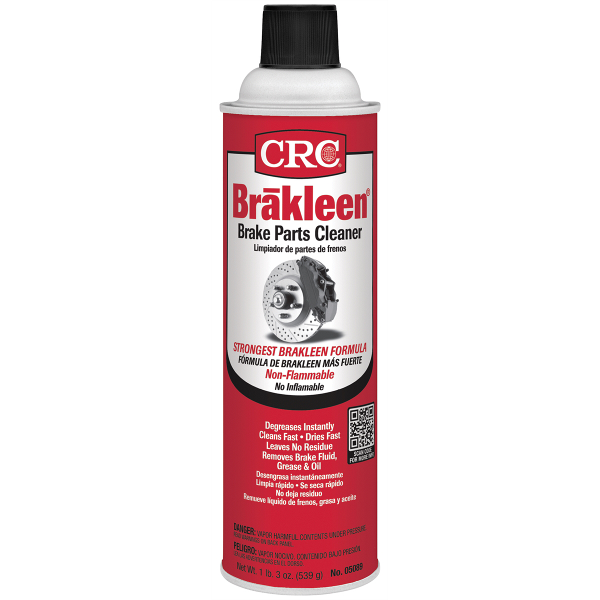 CRC Industries Brakleen Brake Parts Cleaner Non-Flam 1X19OZ