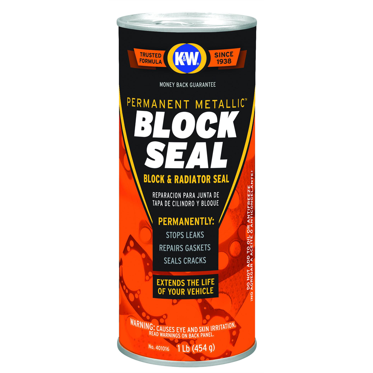 CRC Industries K&W Permanent Metallic Block Seal Head Gasket Repair 1X16OZ