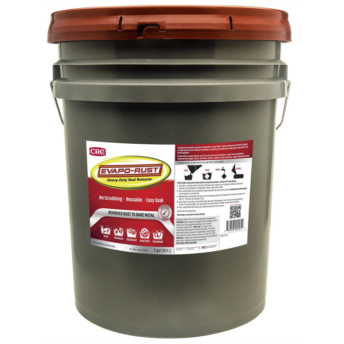 CRC Industries Evapo-Rust Heavy-Duty Rust Remover 1X5GL