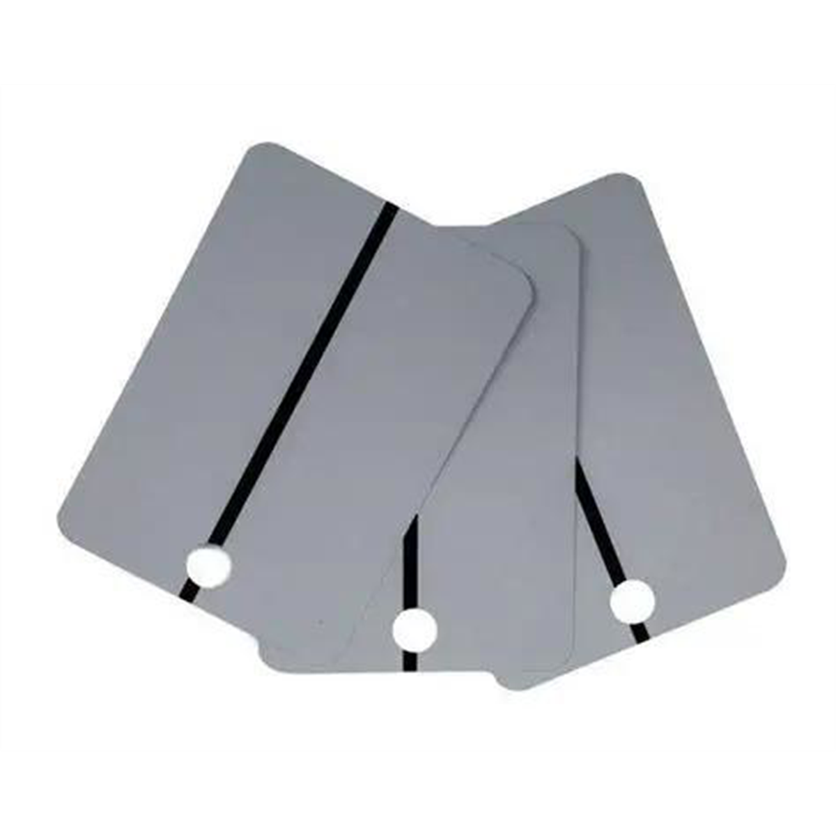 CTW International Metal Spray Samples - Black Stripe on MEDIUM GRAY, 25 pcs per box