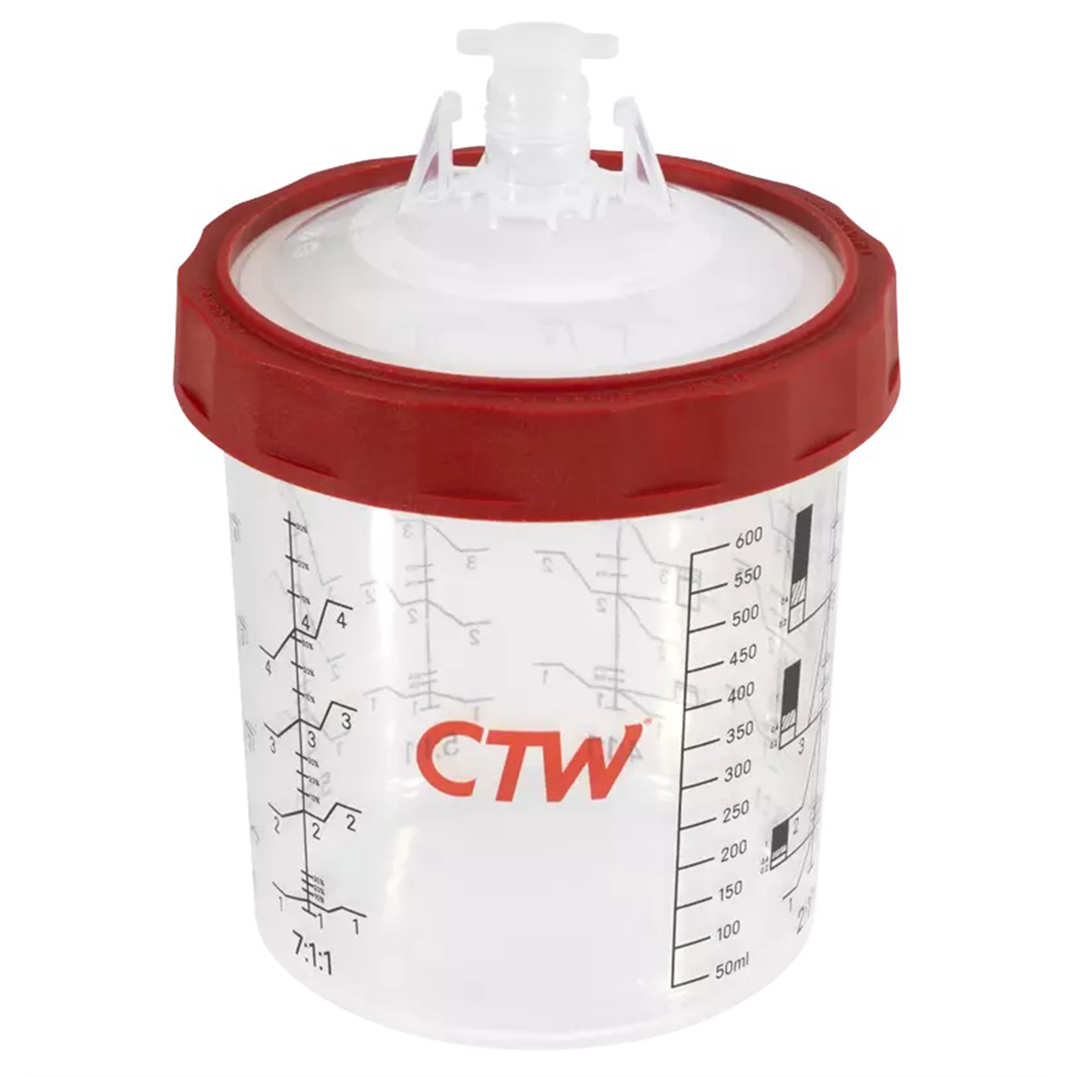 CTW International CS-400 400ml/13.5oz Premium Disposable Spray Cup Paint System 190 Micron FIlter (50)