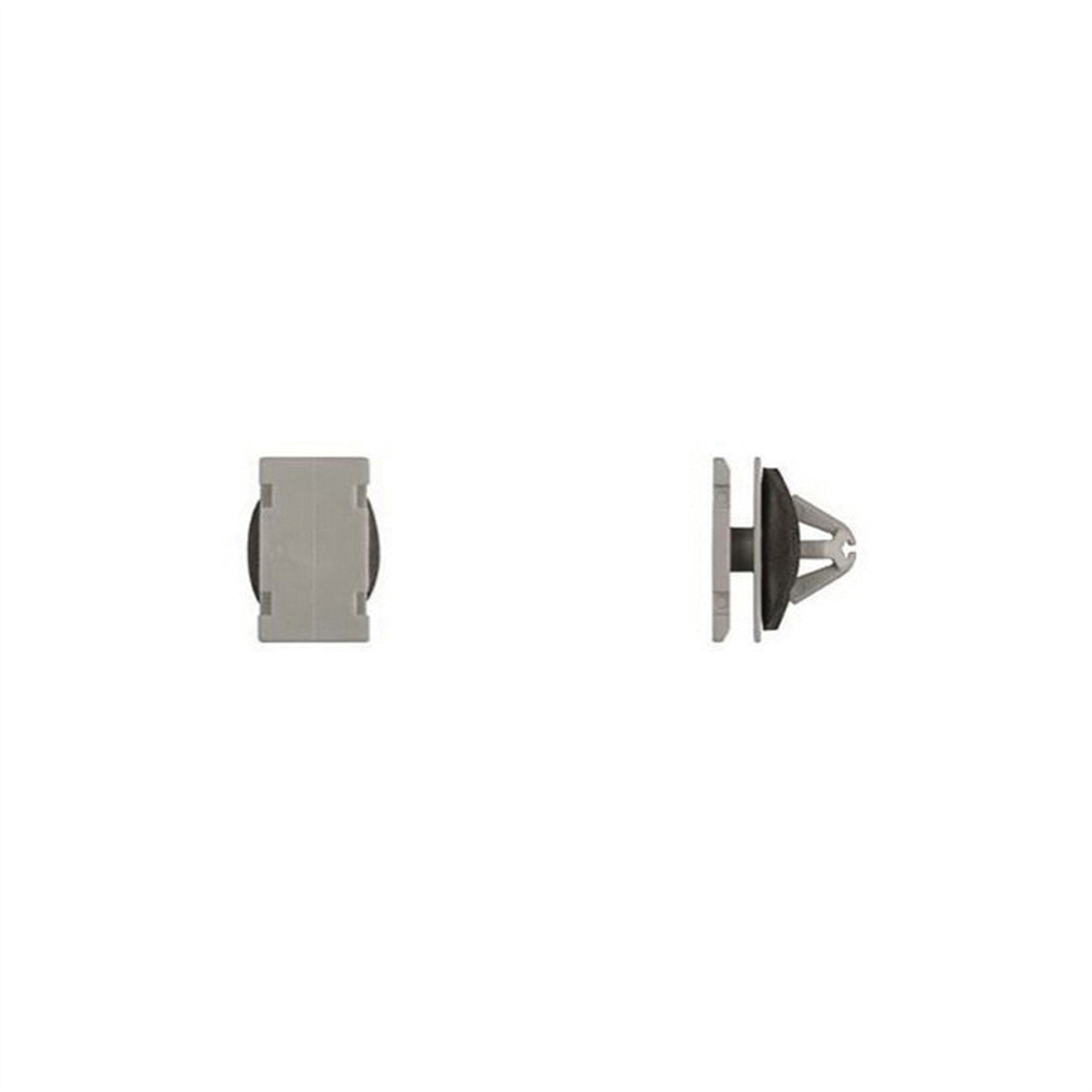 Disco Automotive Hardware 12040pk Rocker Molding Retainer, (12 X 20 Mm Top) Head X 11 Mm L Stem, Nylon, Gray