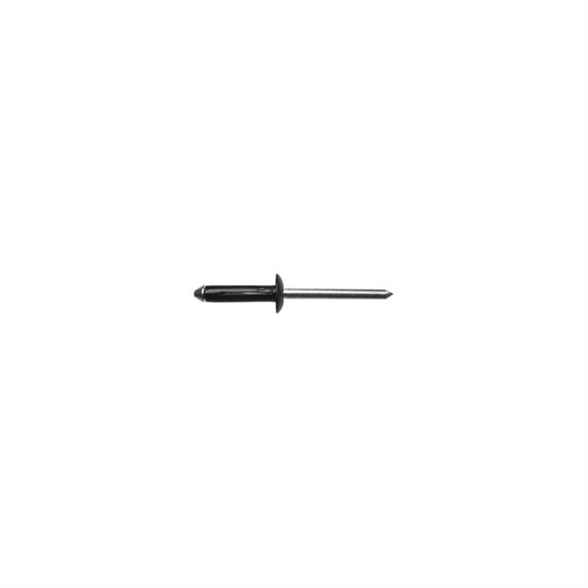 Disco Automotive Hardware 1609pk Molding Split Rivet, 3/16 In Dia X 5/64 To 15/64 In Grip Range, Aluminum, Black