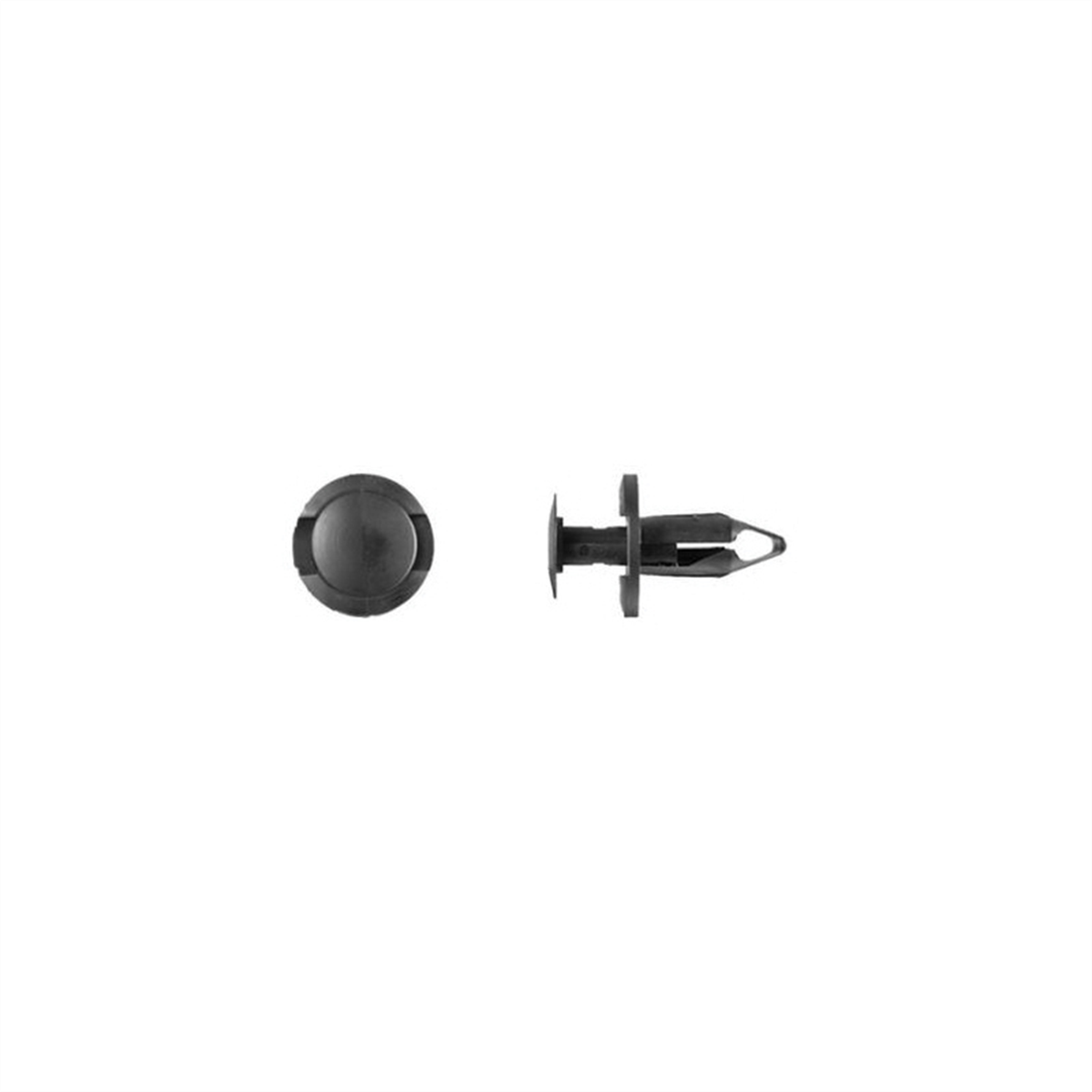 Disco Automotive Hardware 1860pk Push-type Retainer, 20 Mm L Stem X 5/16 In Hole, Nylon, Black