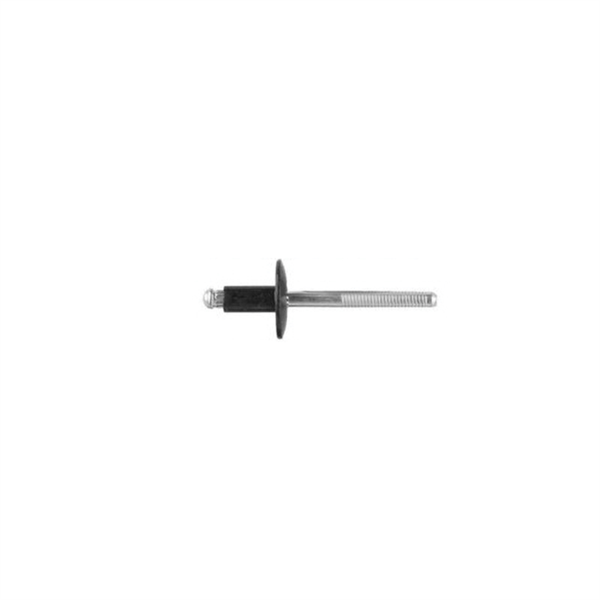 Disco Automotive Hardware 4002PK Bumper Assembly Rivet, 1/4 in Dia x 1/8 to 1/4 in Grip Range, Steel, Black
