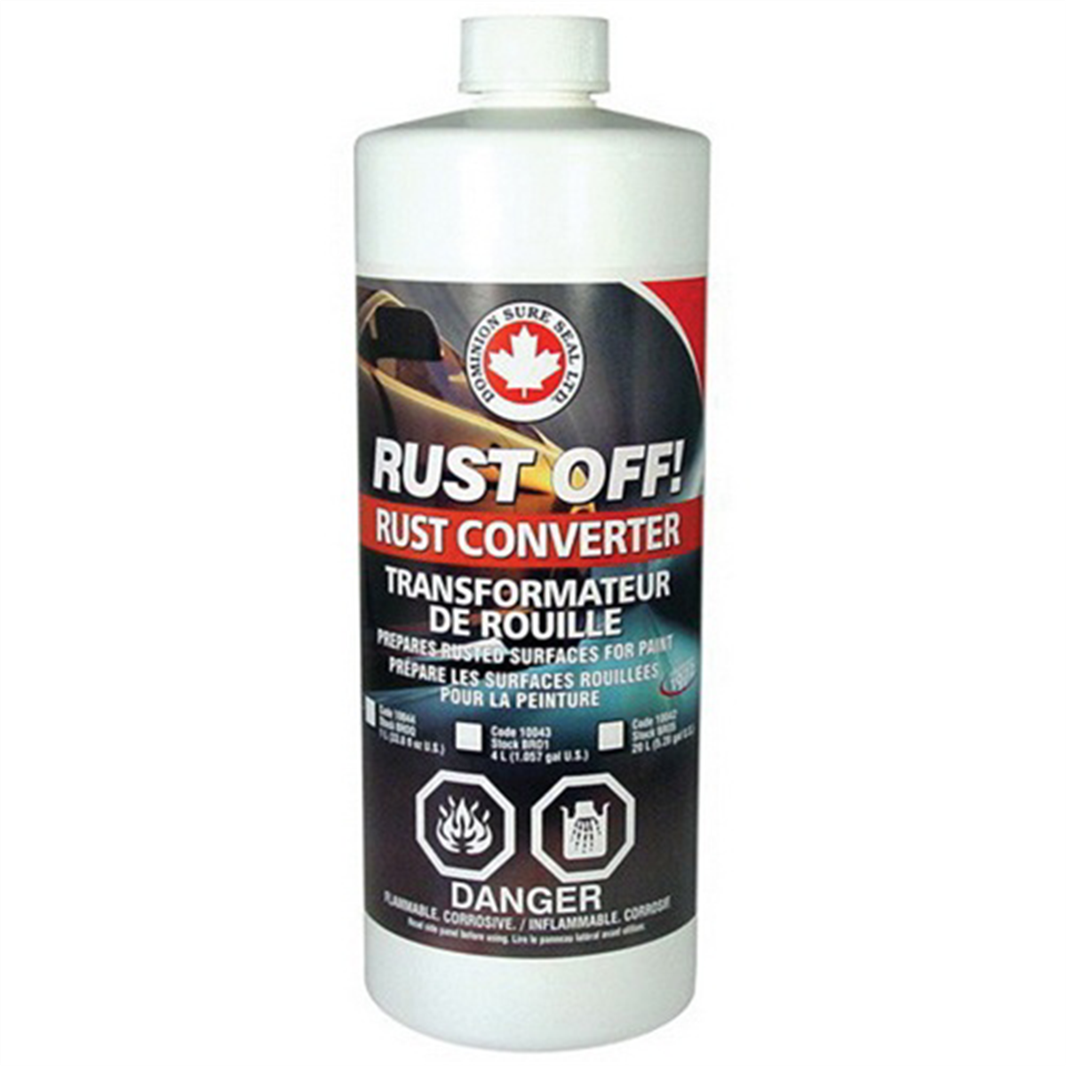 Dominion Sure Seal BROQ Rust Off Converter, 1 qt Bottle, Brown, Liquid
