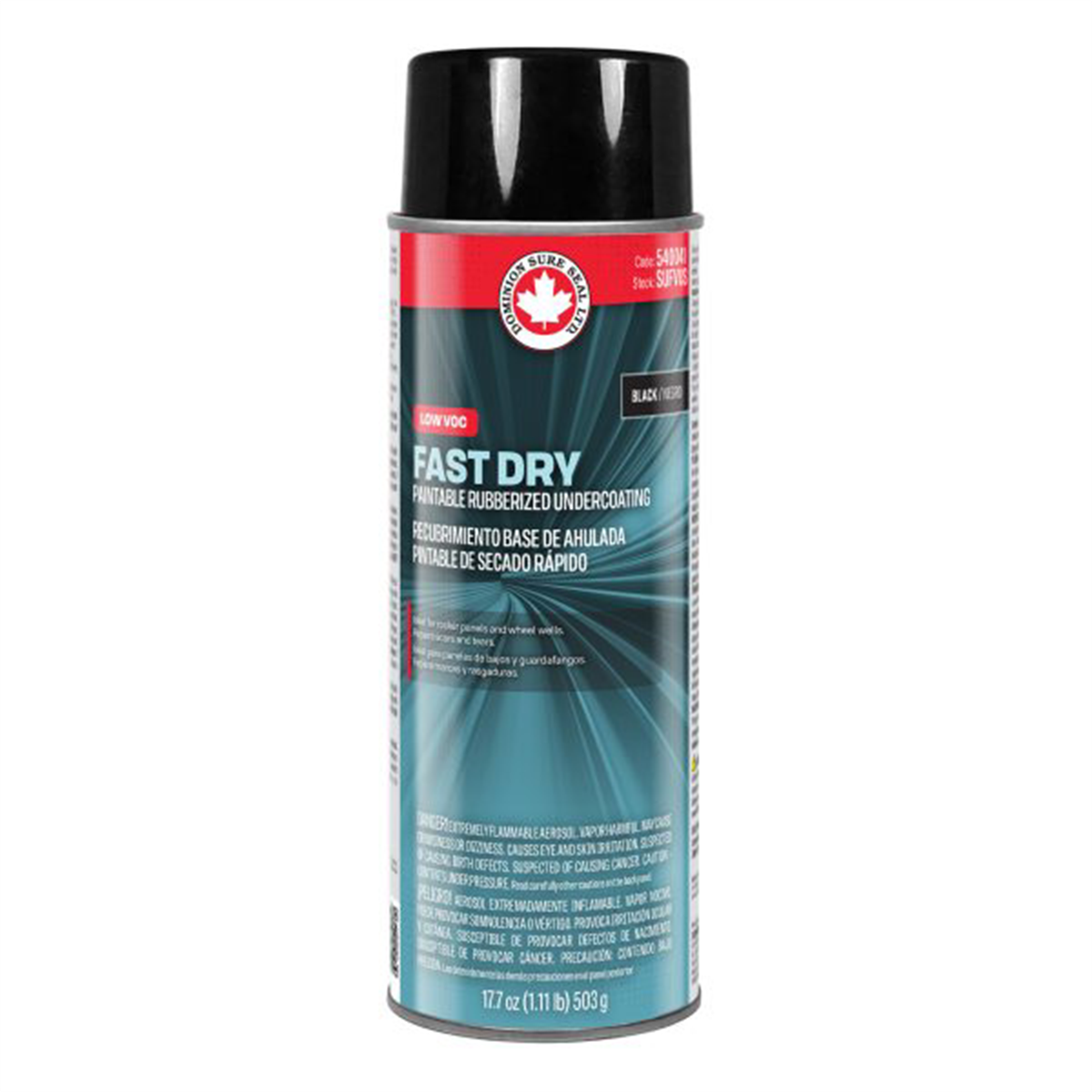 Dominion Sure Seal Fast Dry Paintable Black Rubberized and Low Voc Undercoating