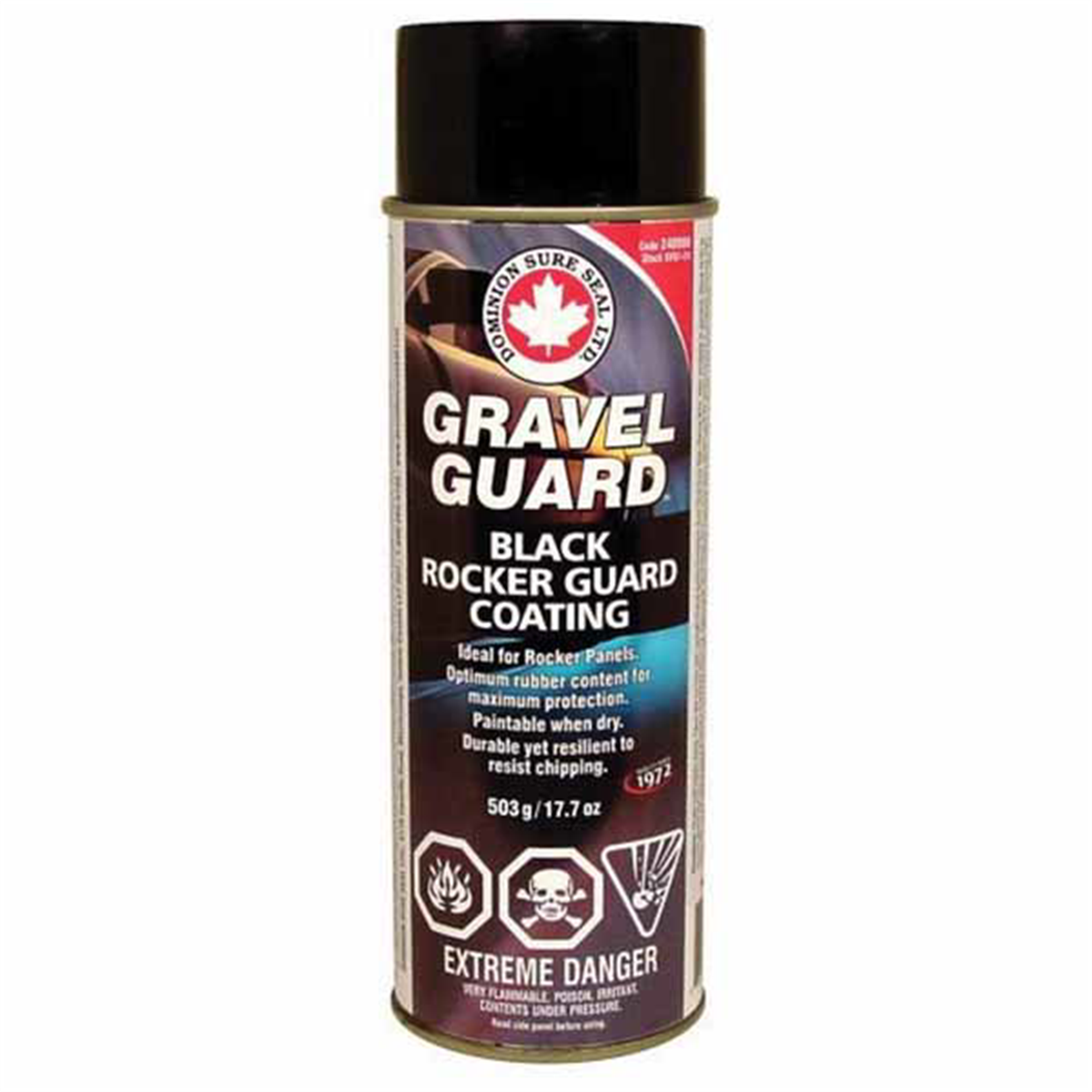 Dominion Sure Seal SVG124US Gravel Guard, 503 g Can, Black, Aerosol, Coarse Texture