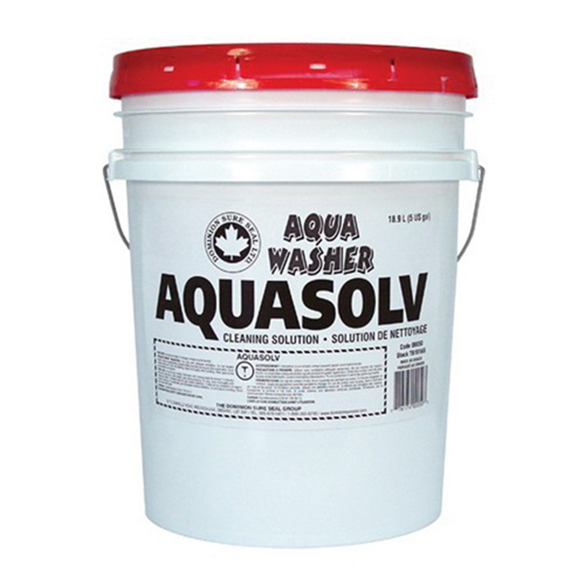 Dominion Sure Seal TB101AS Aqua Solvent Cleaning Solution, 20 L Pail, Mild Odor, Clear