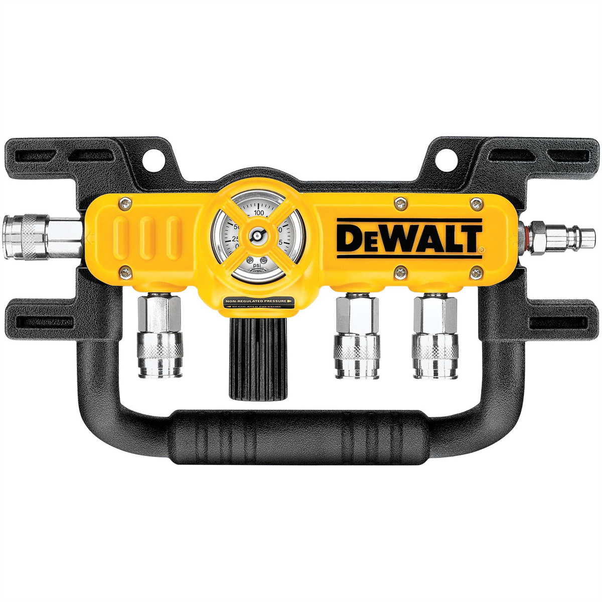 DEWALT Quadraport Air Line Splitter With Regulator