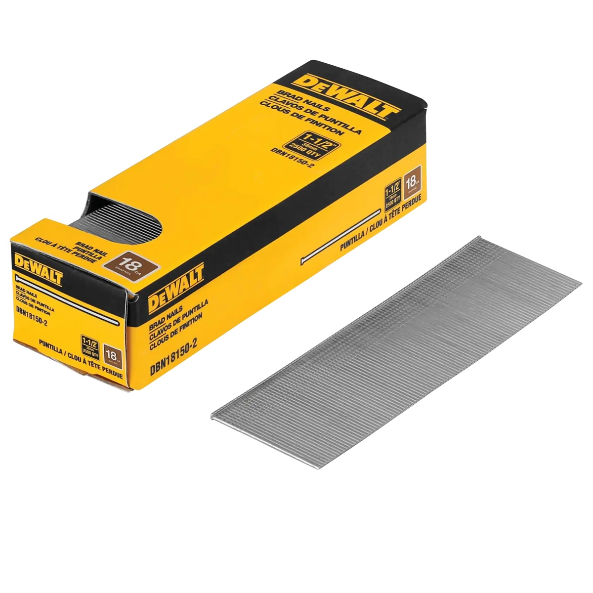 Dewalt 1-1/4" 18 Gauge Brad Nails (5,000 Pk)