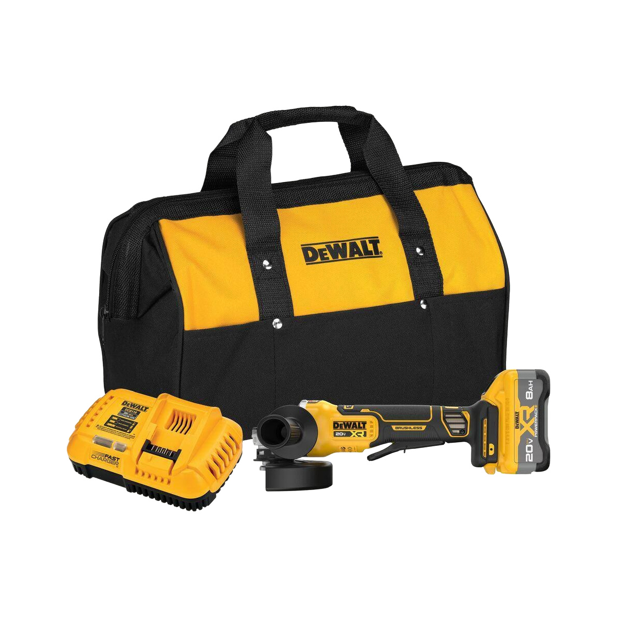 DeWalt 20V MAX XR Brushless Cordless 4-1/2 in - 5 in Angle Grinder Kit with XR POWERPACK