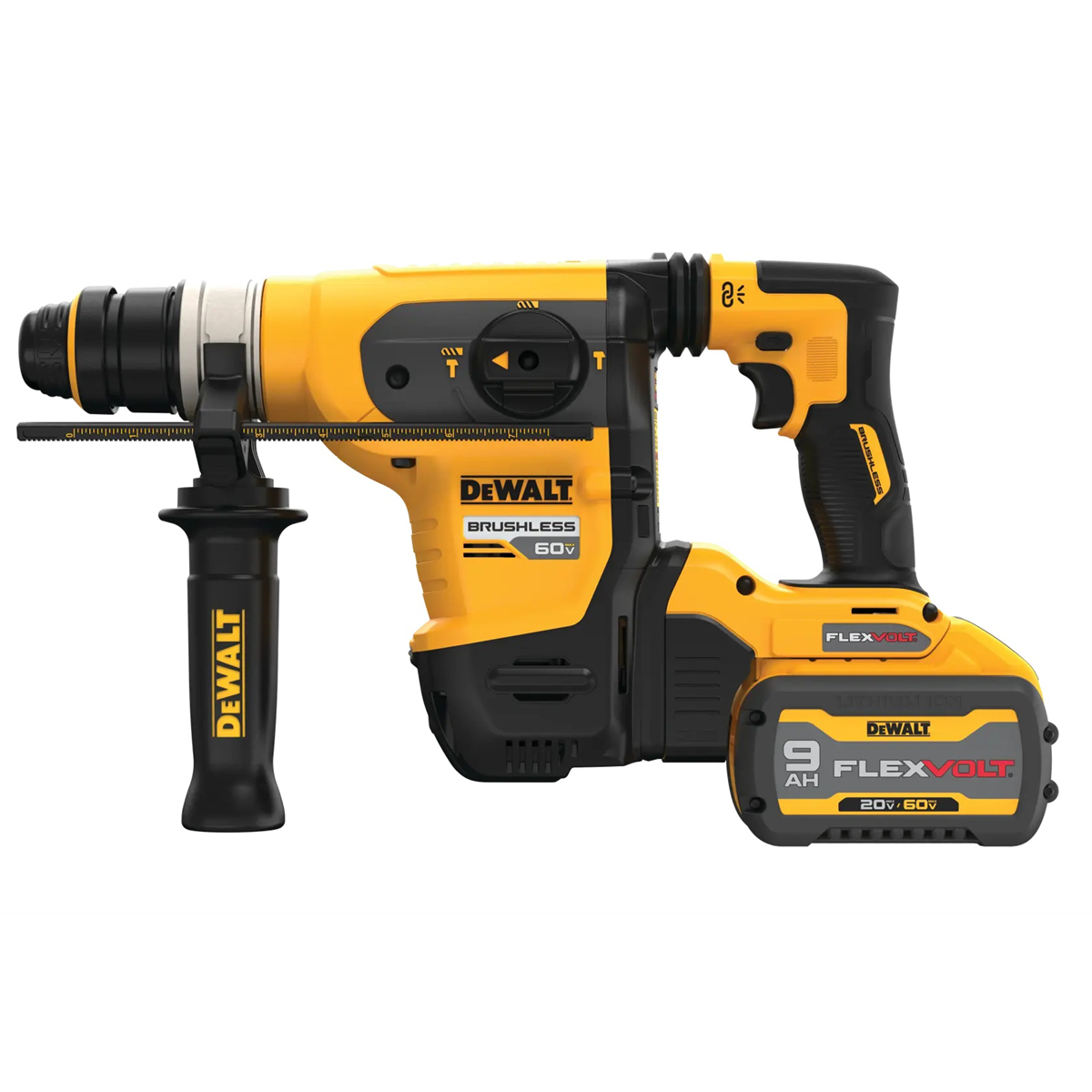 DEWALT 60V MAX* 1-1/4 In. Brushless Cordless SDS PLUS Rotary Hammer Kit