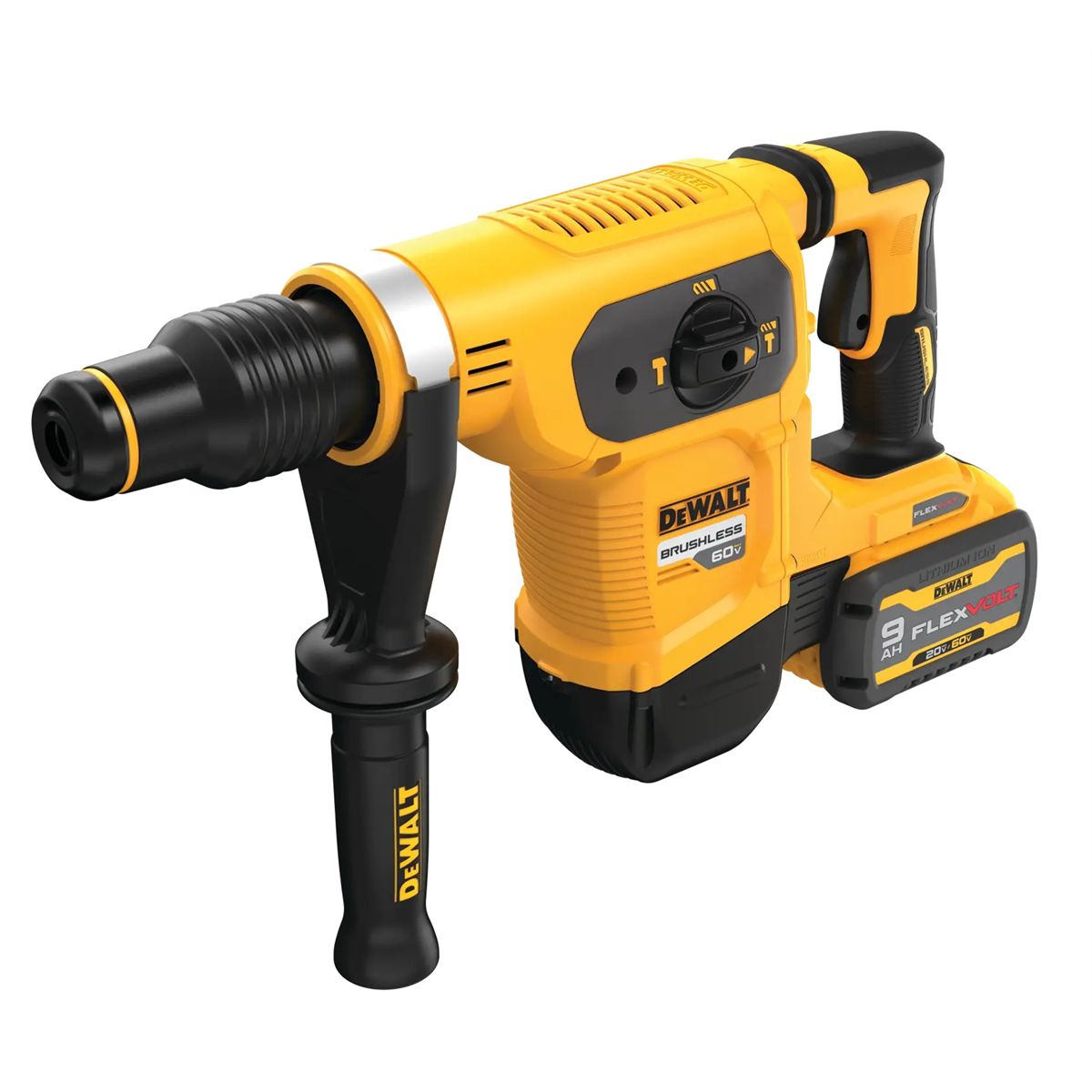 DEWALT 60V MAX* XTREME Cordless Brushless 1-9/16 in SDS Max Rotary Hammer Drill Kit (2) FLEXVOLT Lithium Ion Batteries with Charger