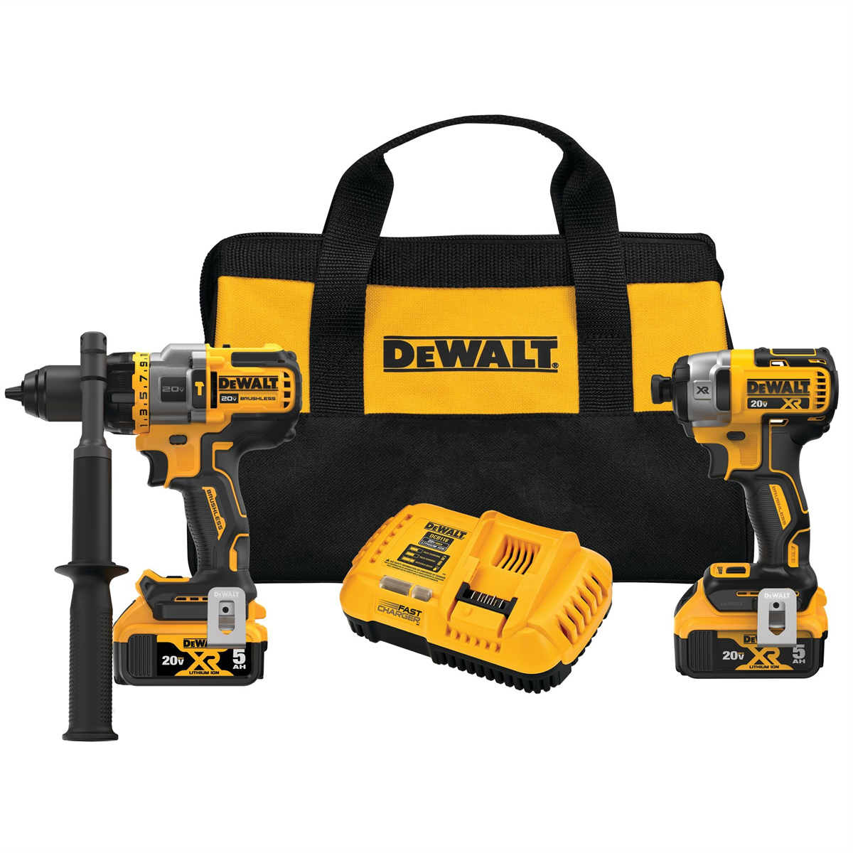 DEWALT 20V MAX* Brushless Cordless 2-Tool Kit Including Hammer Drill/Driver With FLEXVOLT Advantage