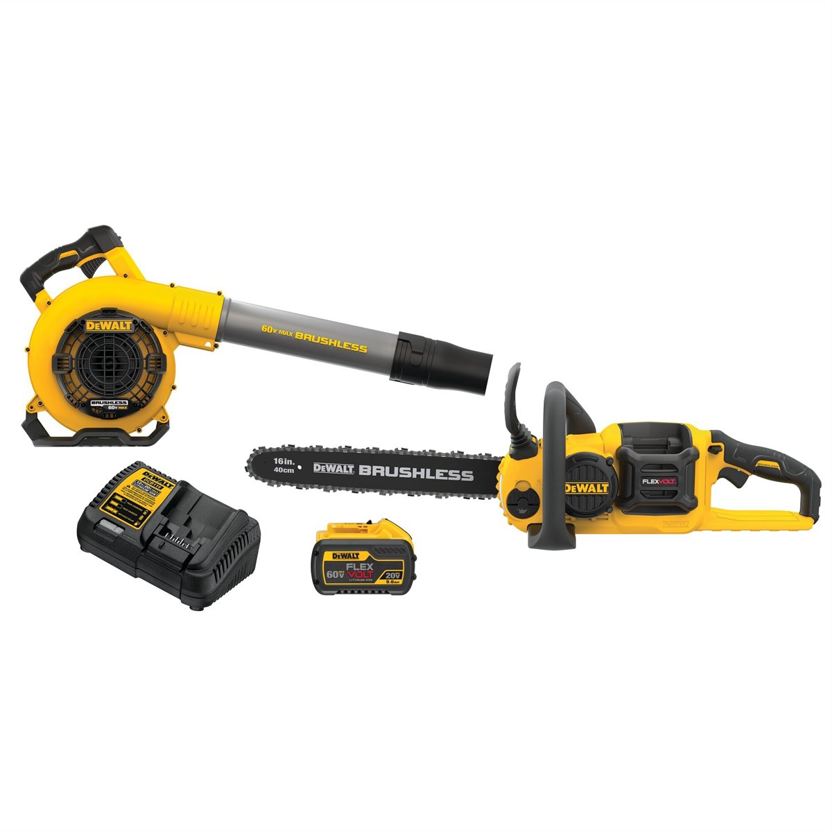 DEWALT 60V MAX* Chainsaw/Blower Combo Kit 9Ah