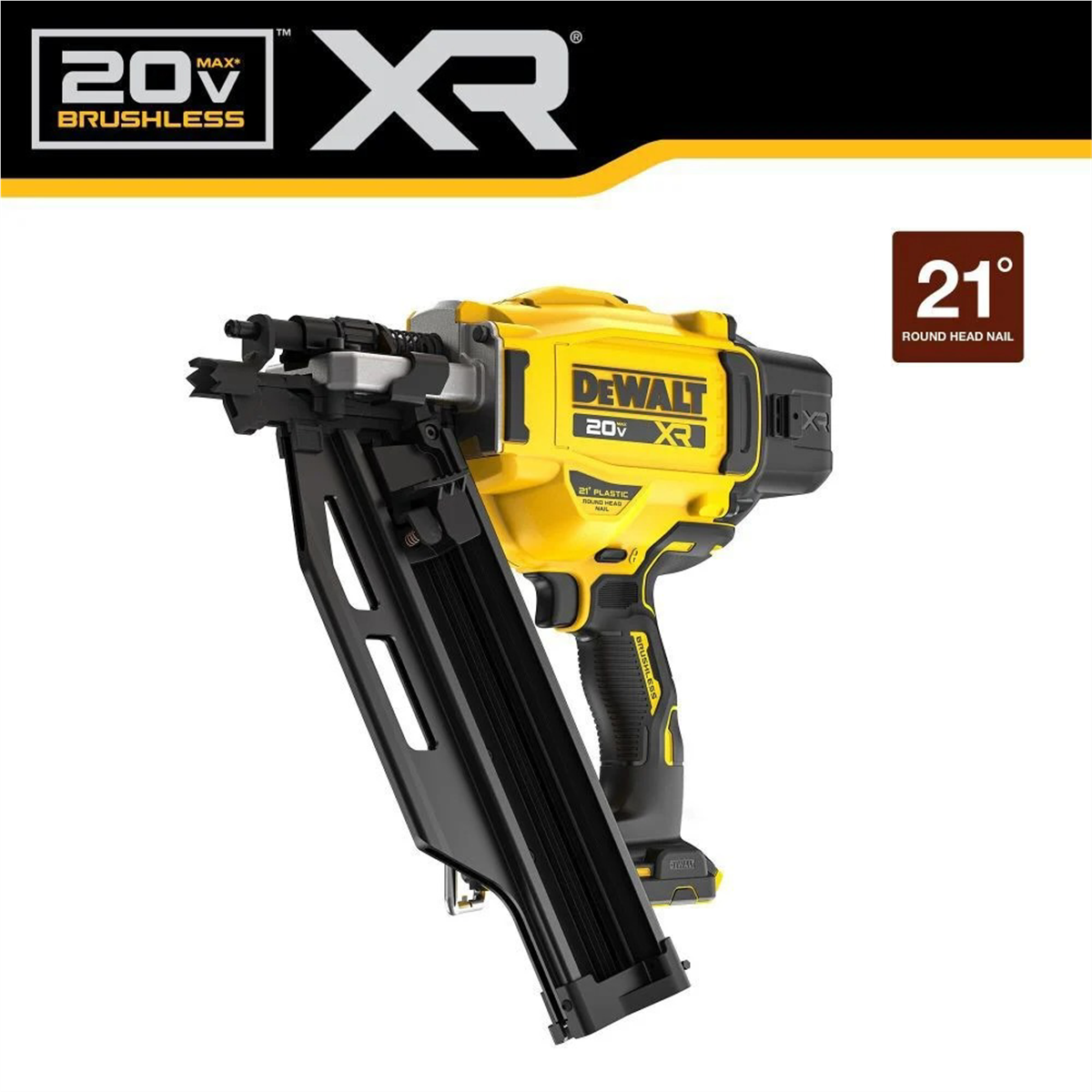 DeWalt 20V MAX XR Brushless Cordless 21 Degree Plastic Collated Framing Nailer (Tool Only)