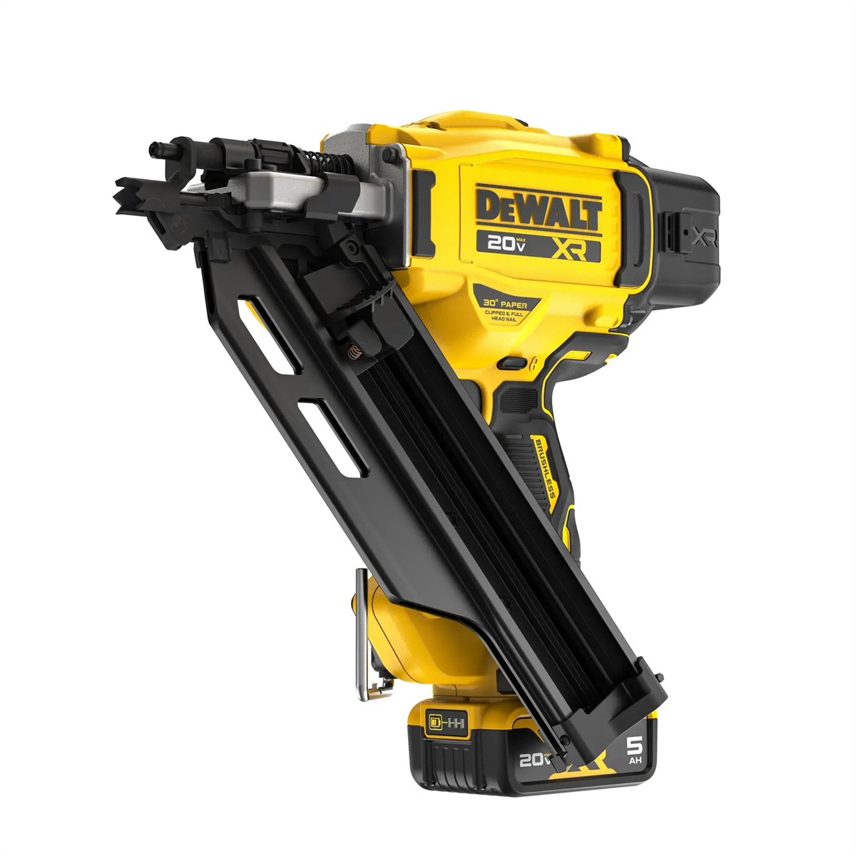 Dewalt 20v Max* Xr Brushless Cordless 30° Paper Tape Framing Nailer Kit