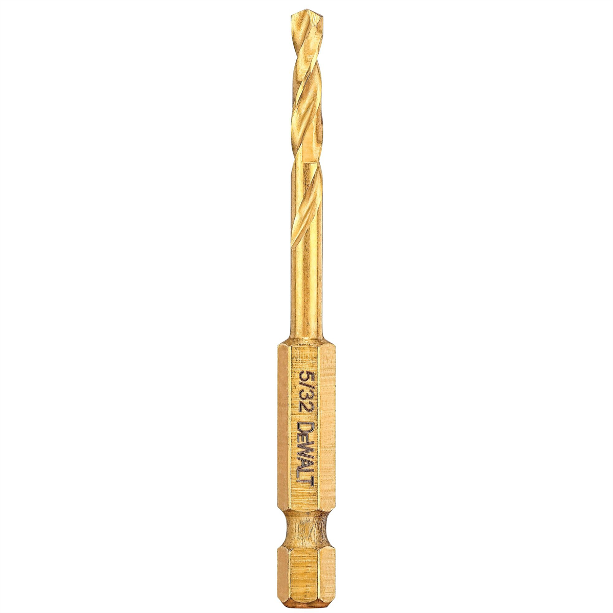 Dewalt Impact Ready Titanium Nitride Coated Drill Bit, 5/32"