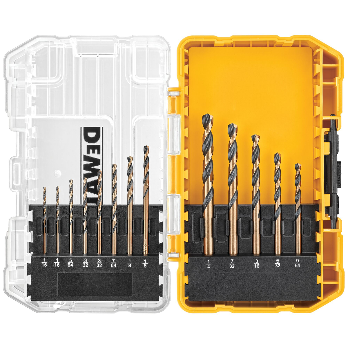 DEWALT Black Oxide Drill Bit Set With Pilot Point, 13-Piece