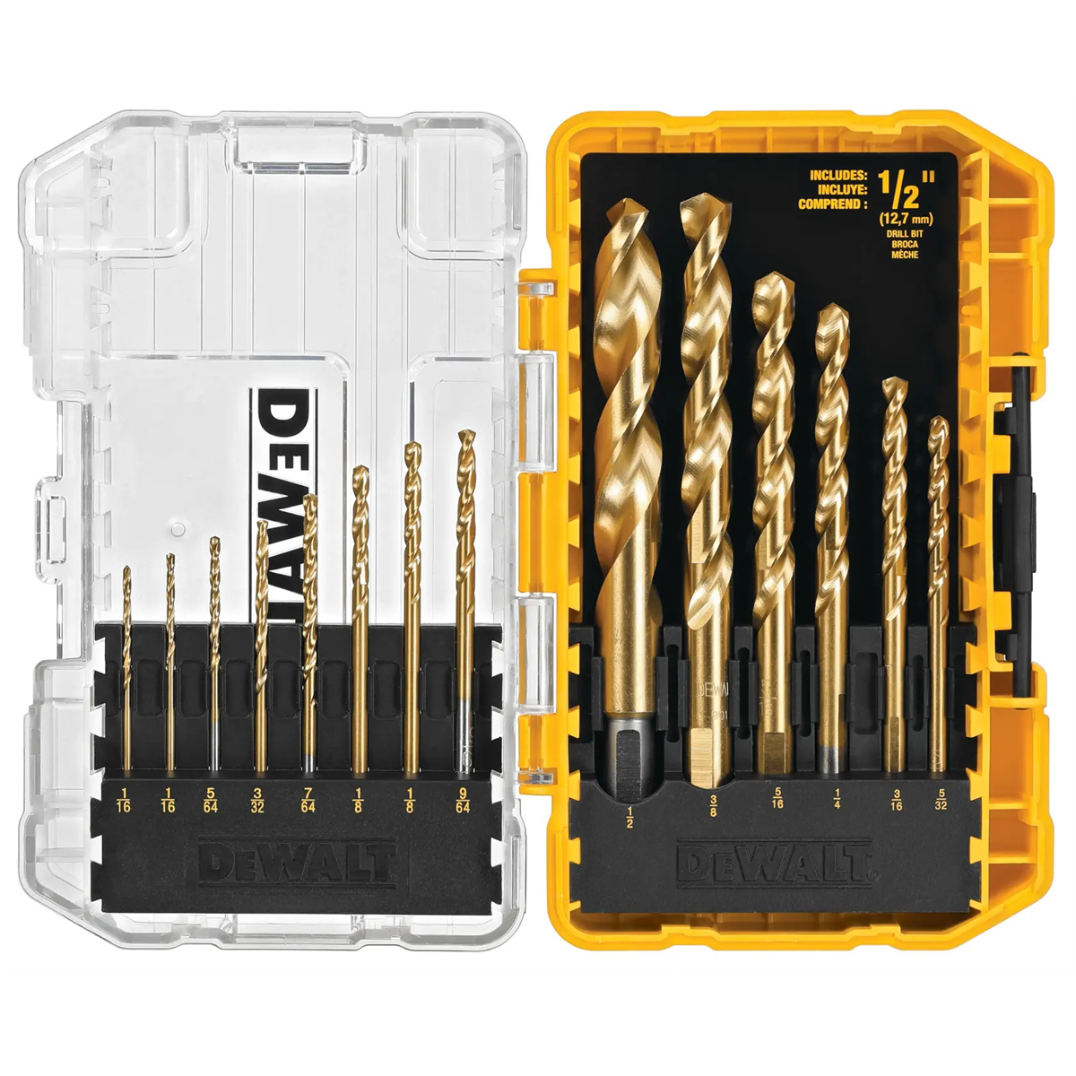 DEWALT 14-Piece Titanium Nitride Coated Speed Tip Drill Bit Set