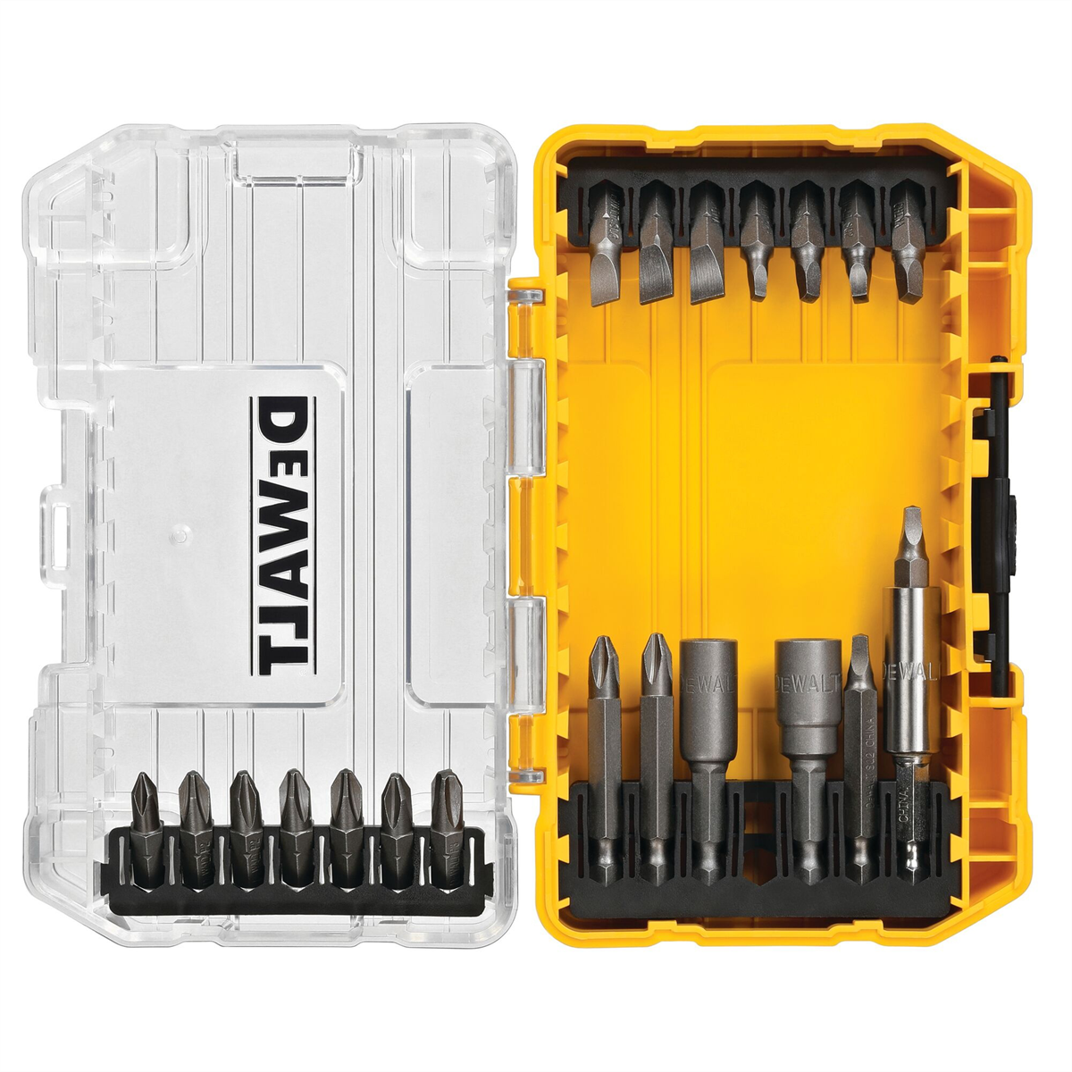 Dewalt 21-piece Screwdriving And Nutdriving Set In Plastic Case