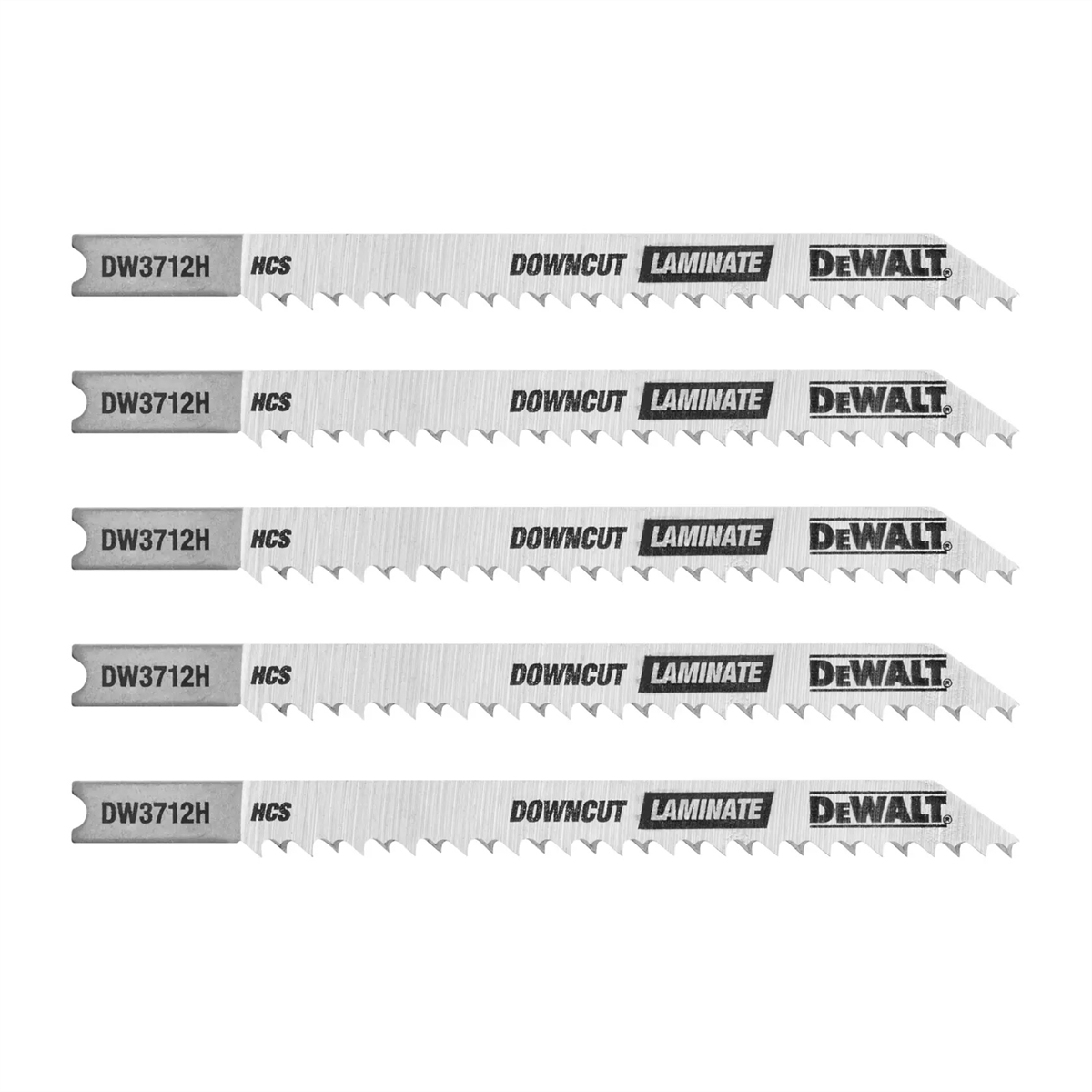 Dewalt Jigsaw Blades, Laminate Down Cutting, U-shank, 4-inch, 10-tpi, 5-pack