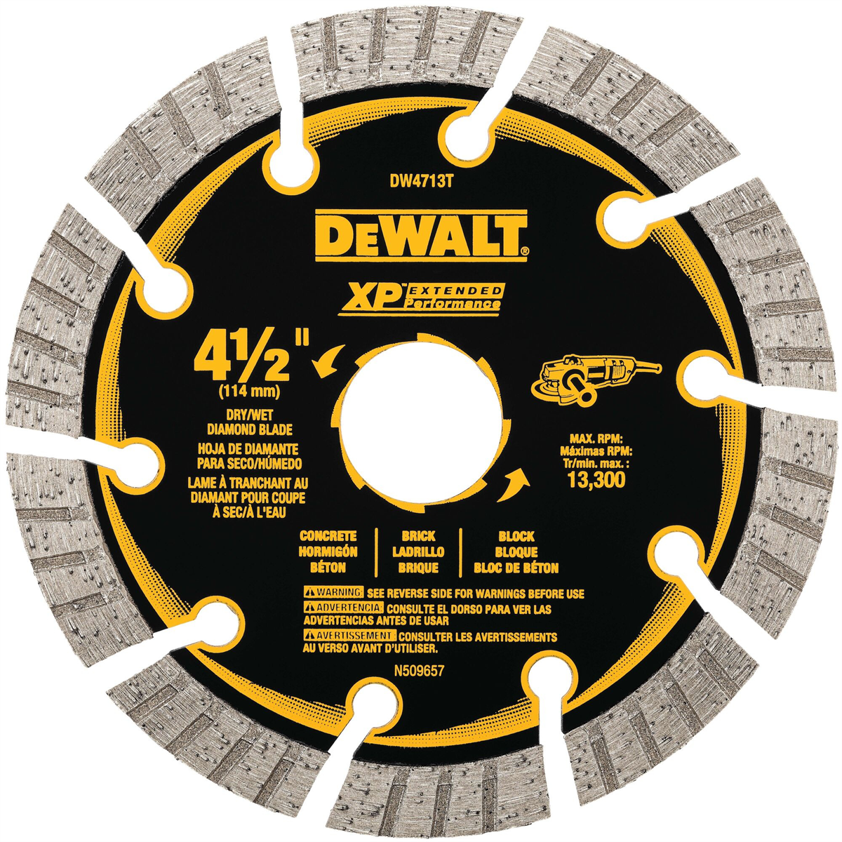 Dewalt Xp 4-1/2" All-purpose Segmented Diamond Blades