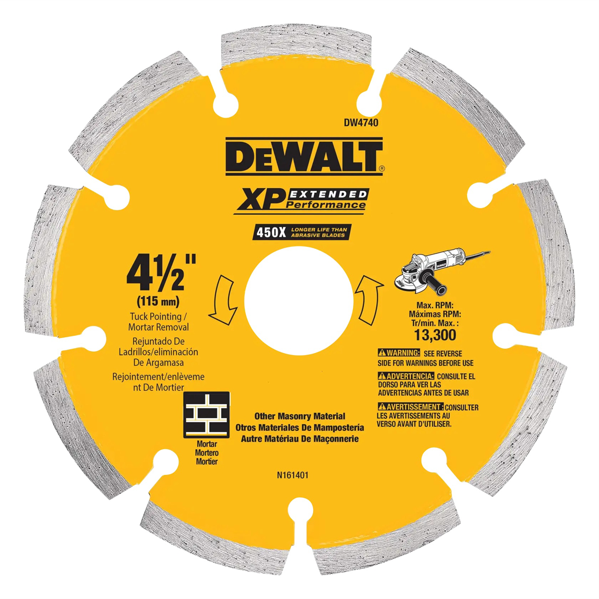 Dewalt 4" X .250 Xp Tuck Pointing Blade