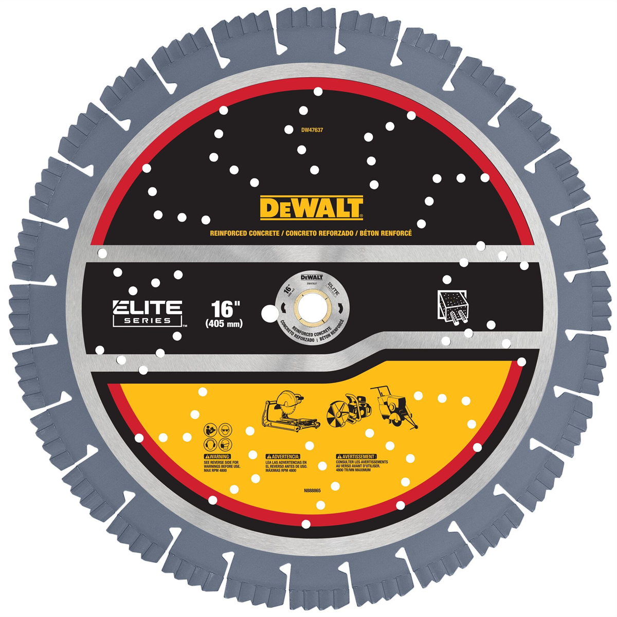 Dewalt Xp7 16" Reinforced Concrete Segmented Diamond Blades