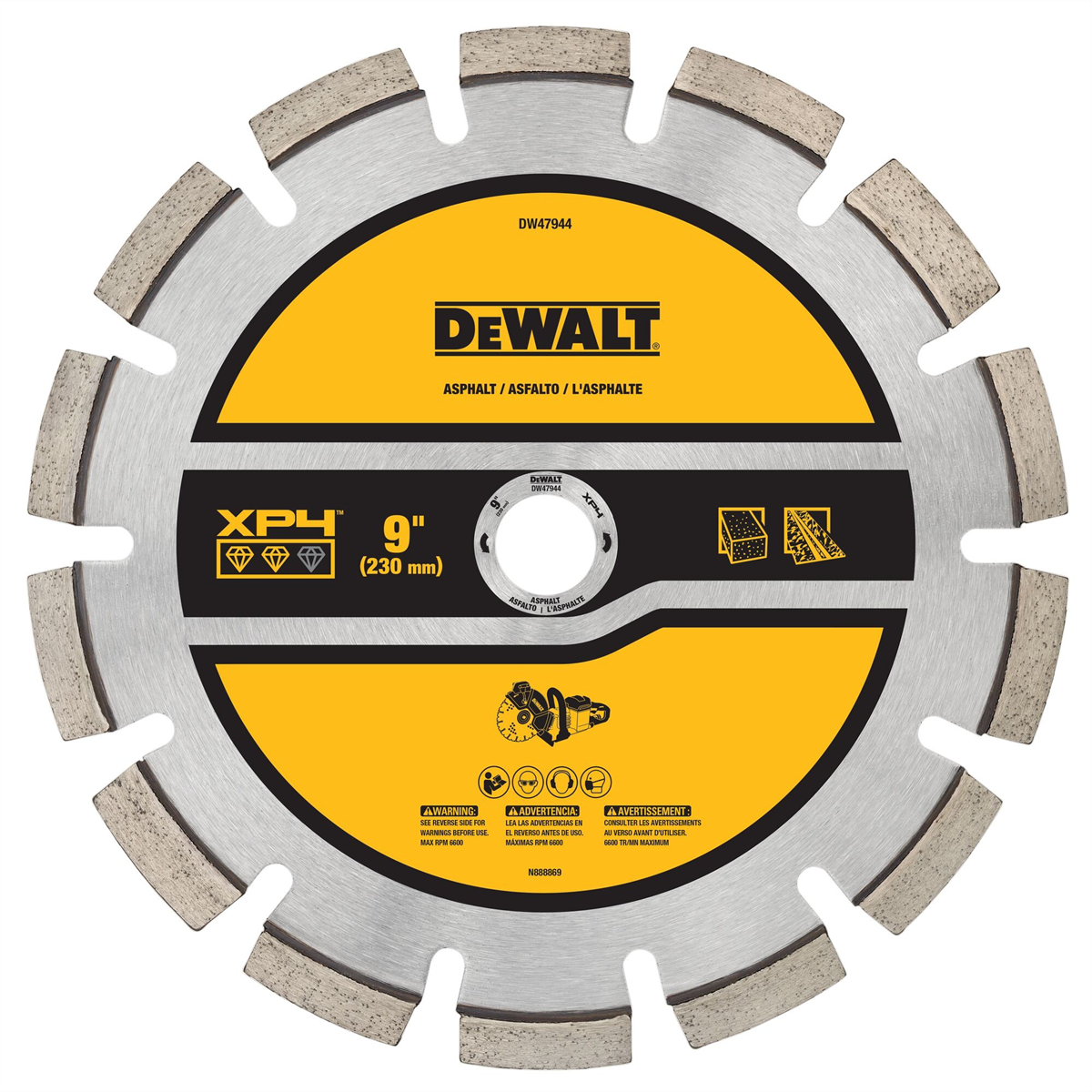 Dewalt 9-inch Asphalt And Concrete Cutting Saw Blade