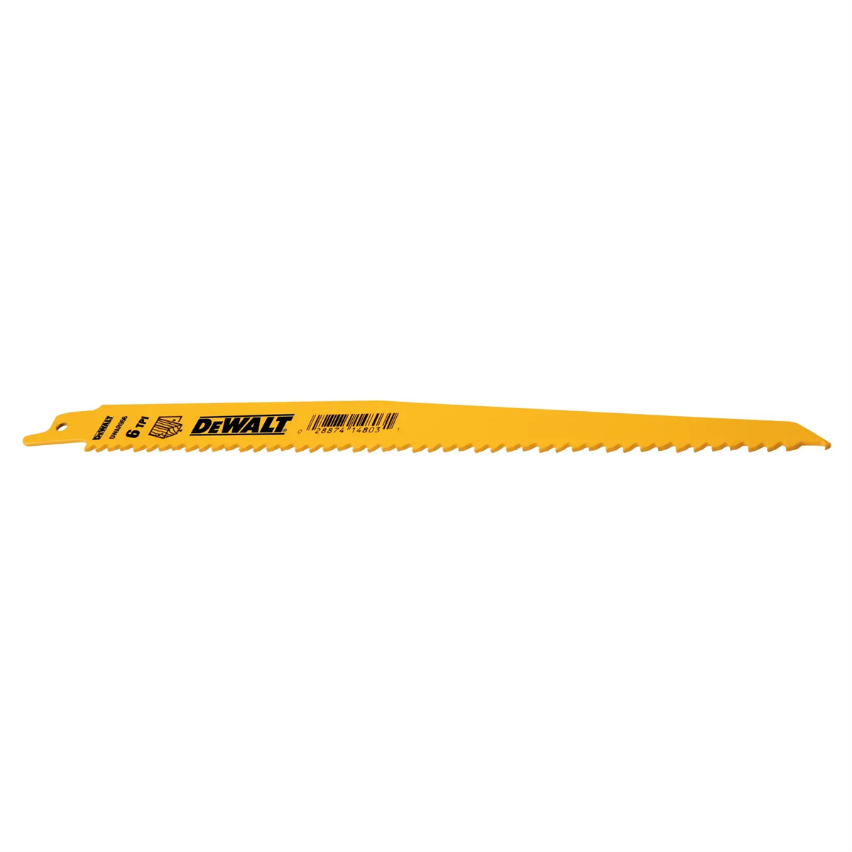 Dewalt 9" 6 Tpi Taper Back Bi-metal Reciprocating Blade For General Purpose Wood Cutting (5 Pack)