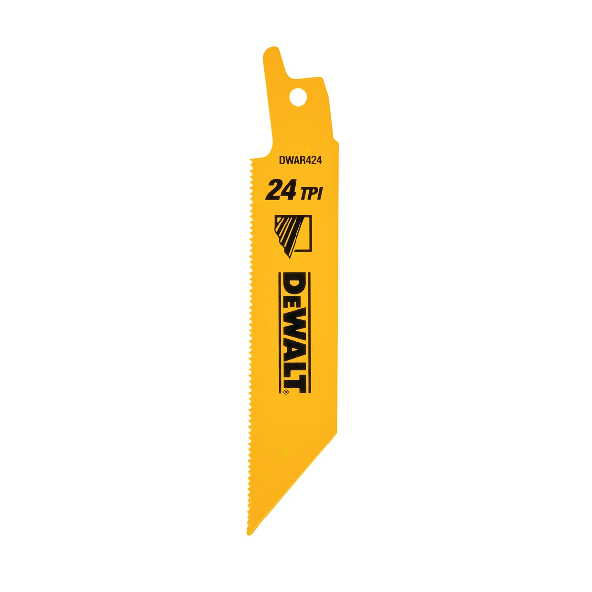 Dewalt Reciprocating Saw Blades, Straight Back, 4-inch, 24 Tpi, 5-pack
