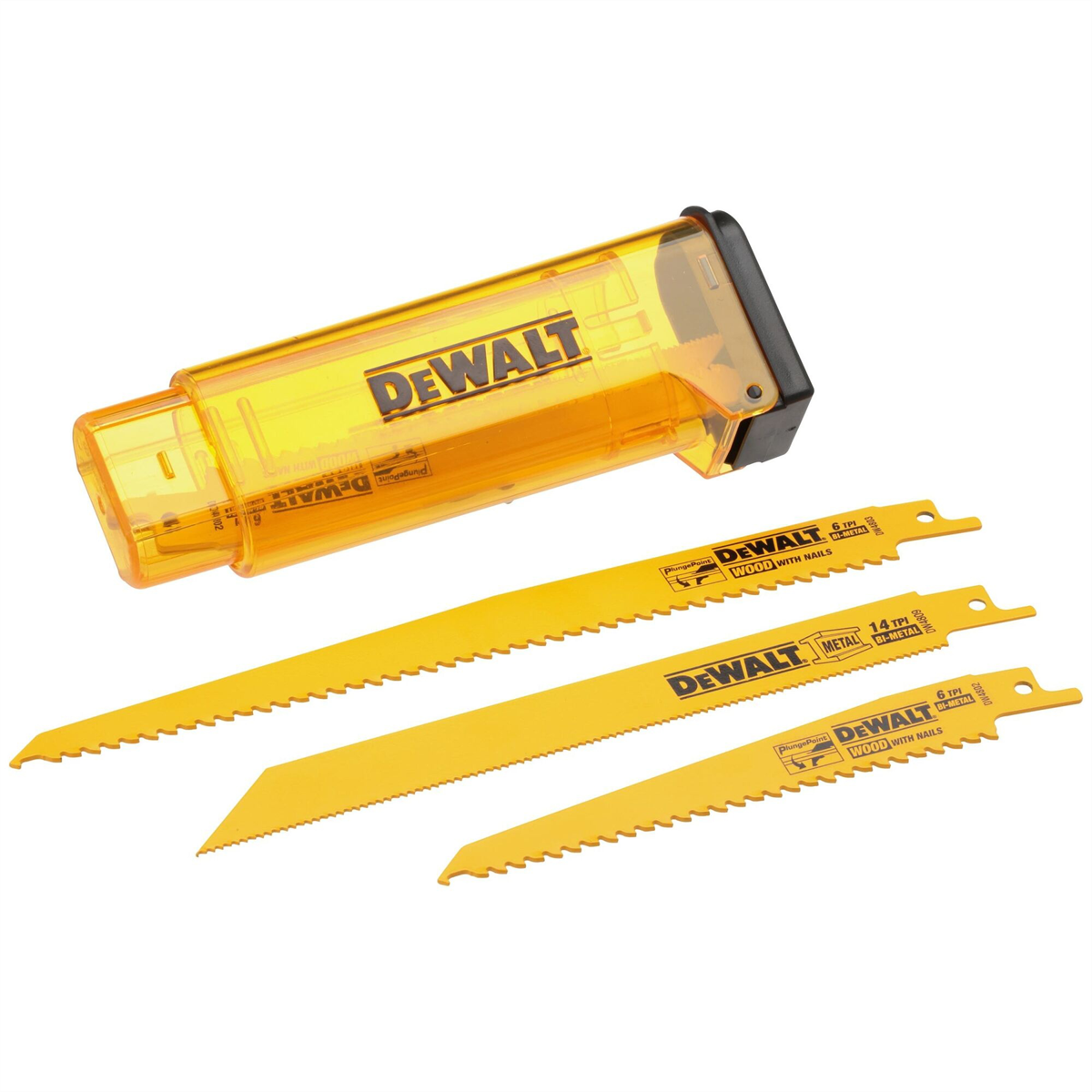 Dewalt Reciprocating Saw Blades, Bi-metal Set With Case, 10-piece