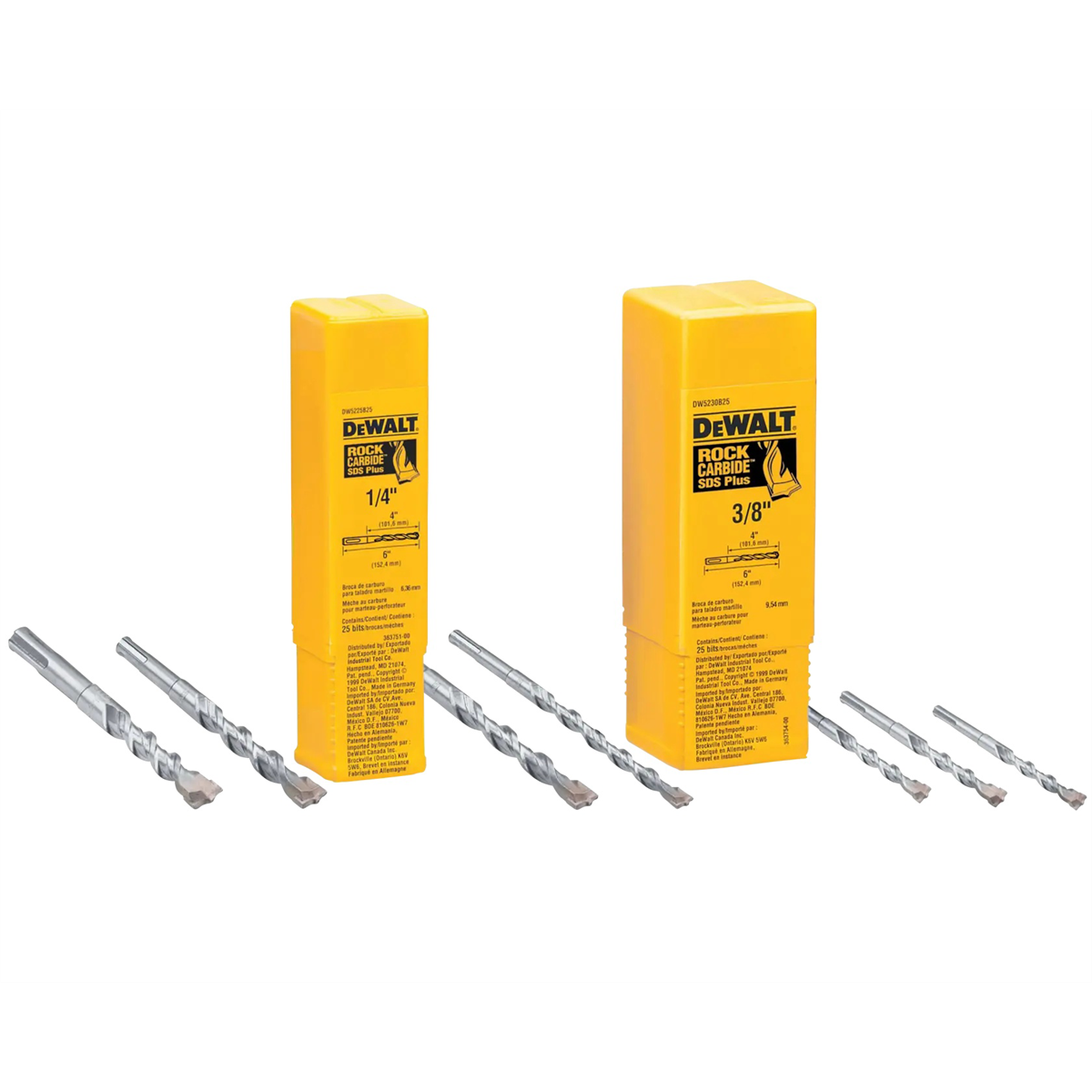 Dewalt Ercussion Drill Bit, 1/8 X 3-inch, 25-pack