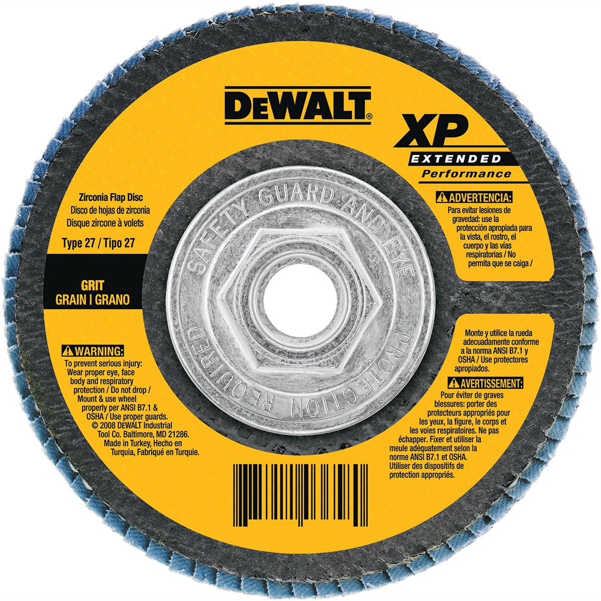 DEWALT 4-1/2-Inch By 5/8-Inch-11 24G Type 29 Hp Flap Disc