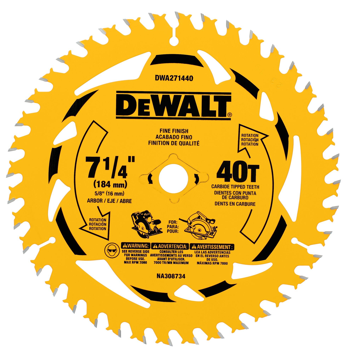 Dewalt 7-1/4 In. 40t Circular Saw Blade
