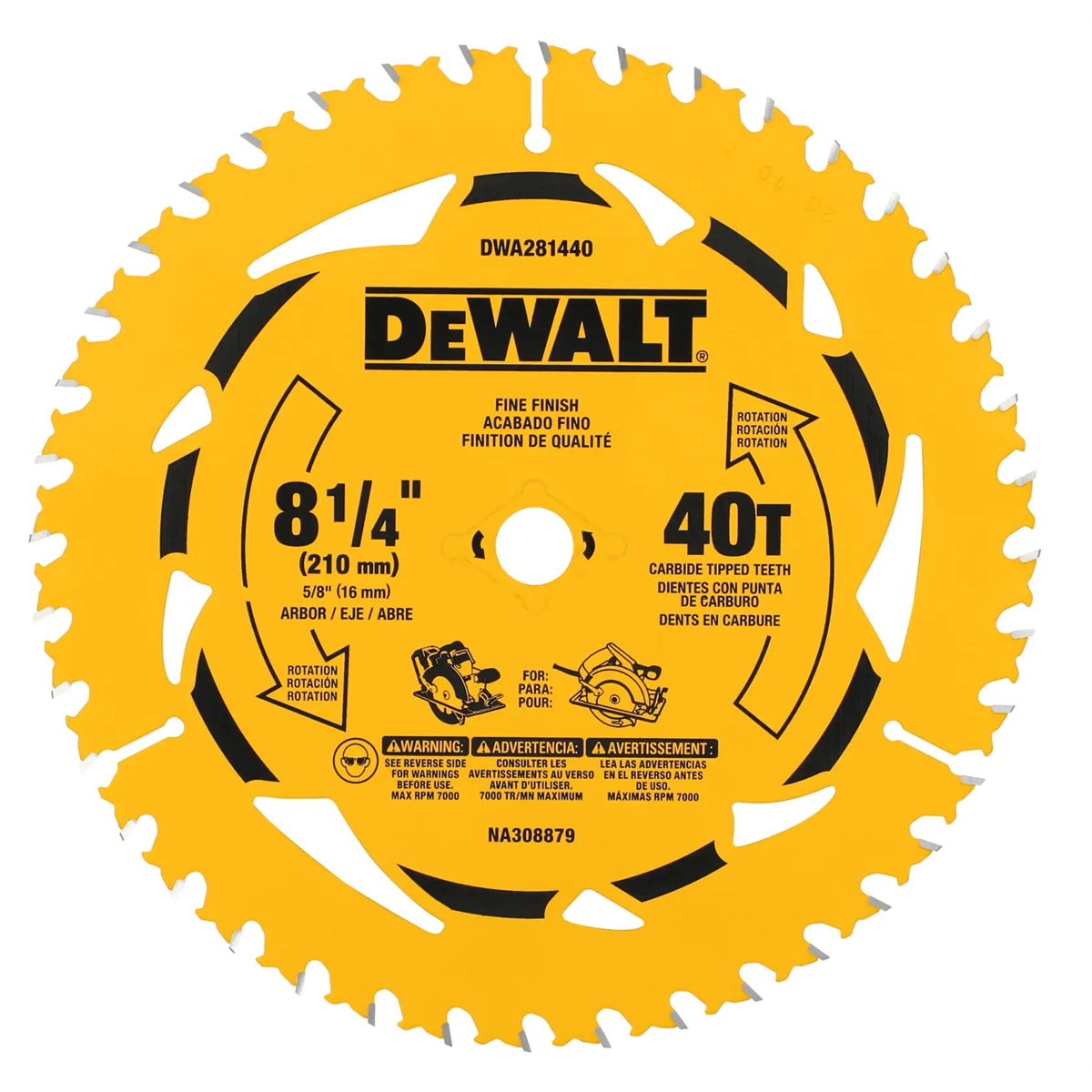 Dewalt 8-1/4 In. 40t Circular Saw Blade