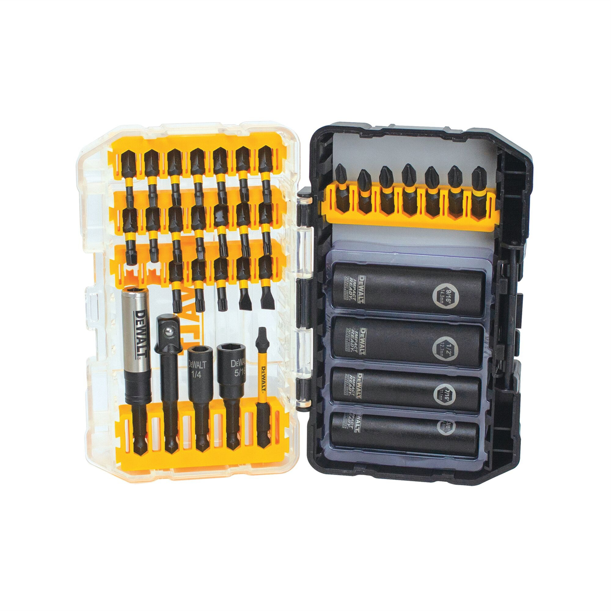 Dewalt Flextorq Impact Ready Screwdriving Bit Sets With Toughcase+ System