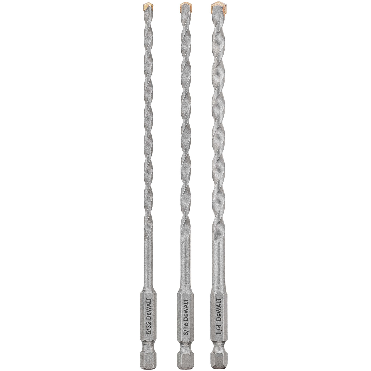 Dewalt Masonry Drill Bit Set, Impact Ready, 3-piece