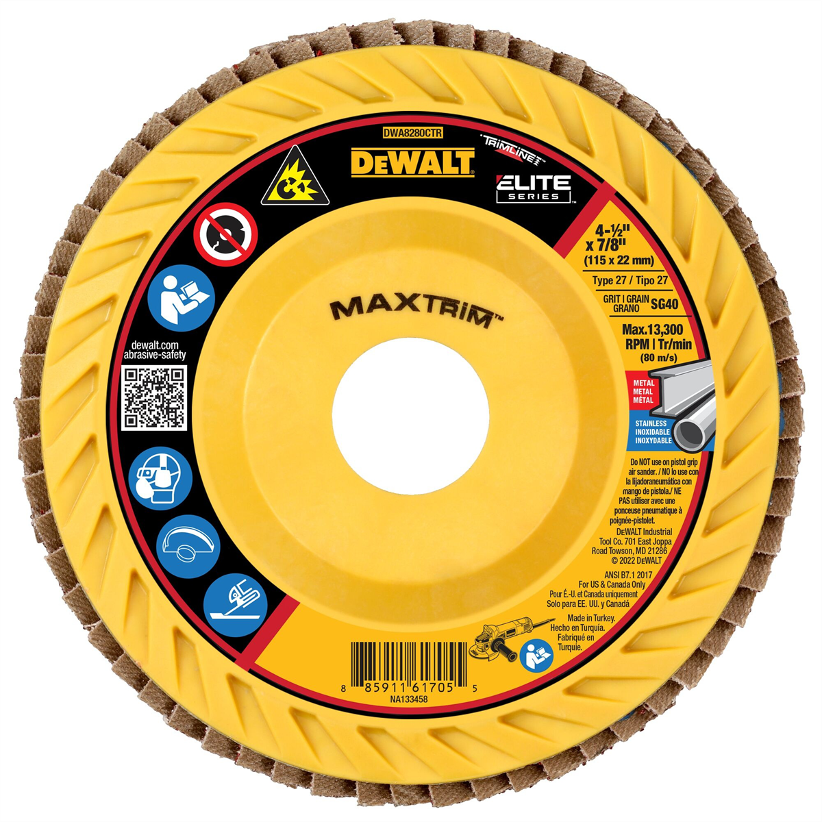 DEWALT Xp Ceramic Maxtrim Trimmable Flap Disc