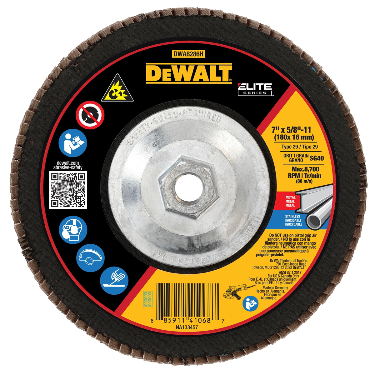 DEWALT 7 X 5/8-11 40G T29 ELITE CERAMIC FLAP