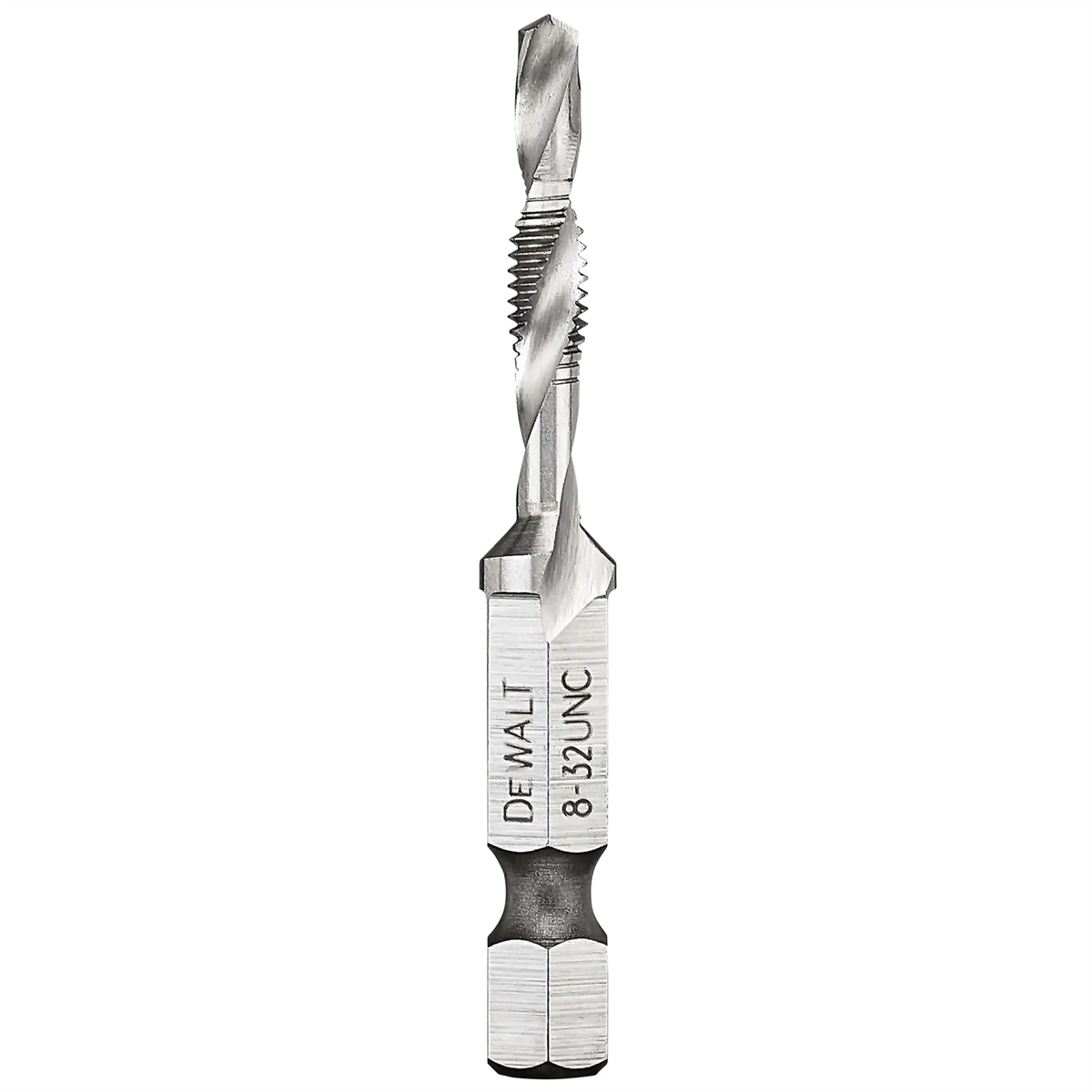 DEWALT Impact Ready 8-32 Unc Drill Tap, 1/4" Capacity