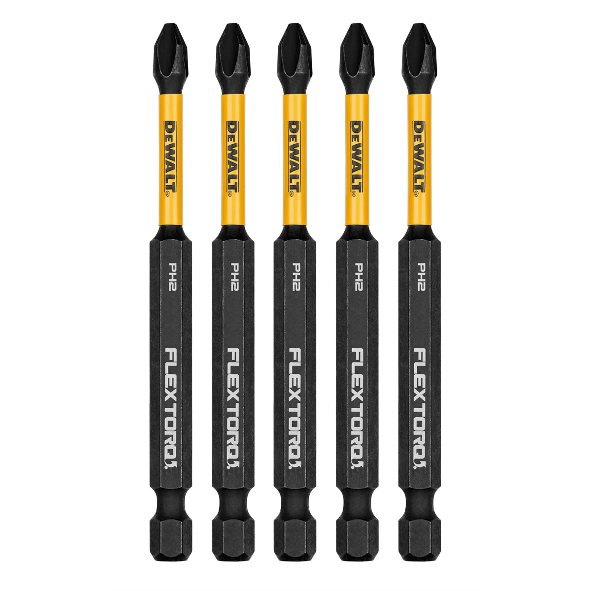 Dewalt 3.5in Phillips #2 Flextorq 5pk