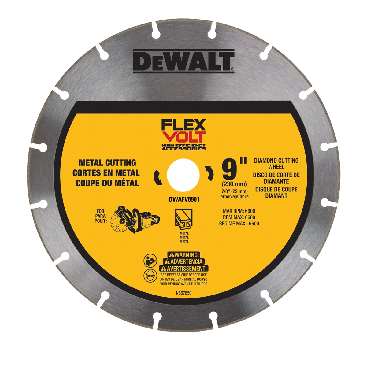 Dewalt Flexvolt 9 In Diamond Blade With 7/8 In Arbor (1 Pack)