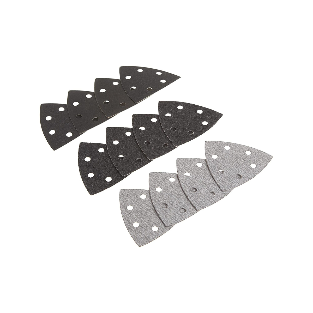 Dewalt Sandpaper Assortment, Hook And Loop Triangle, 12-pack