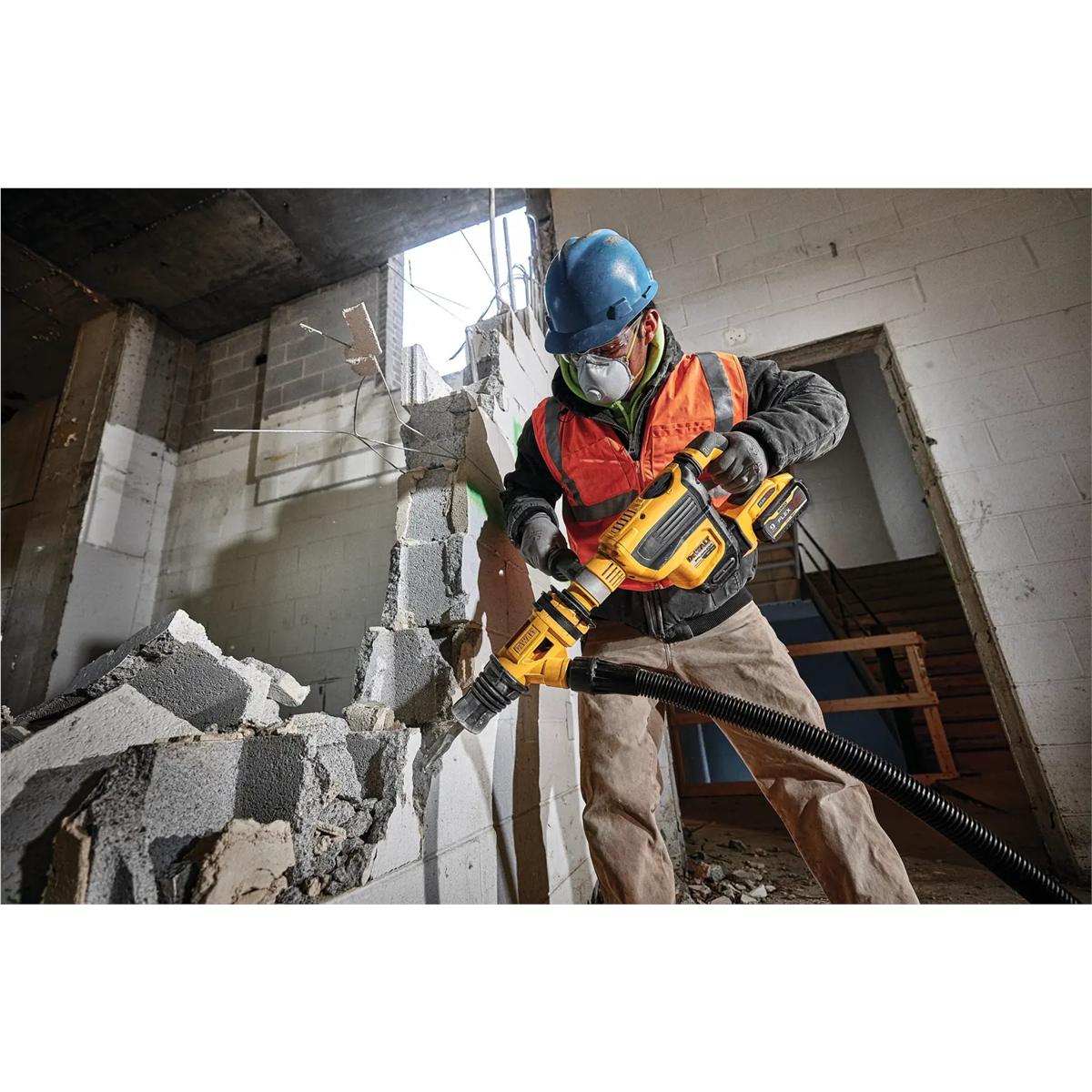 DEWALT Demolition Hammer Dust Shroud - Chiseling