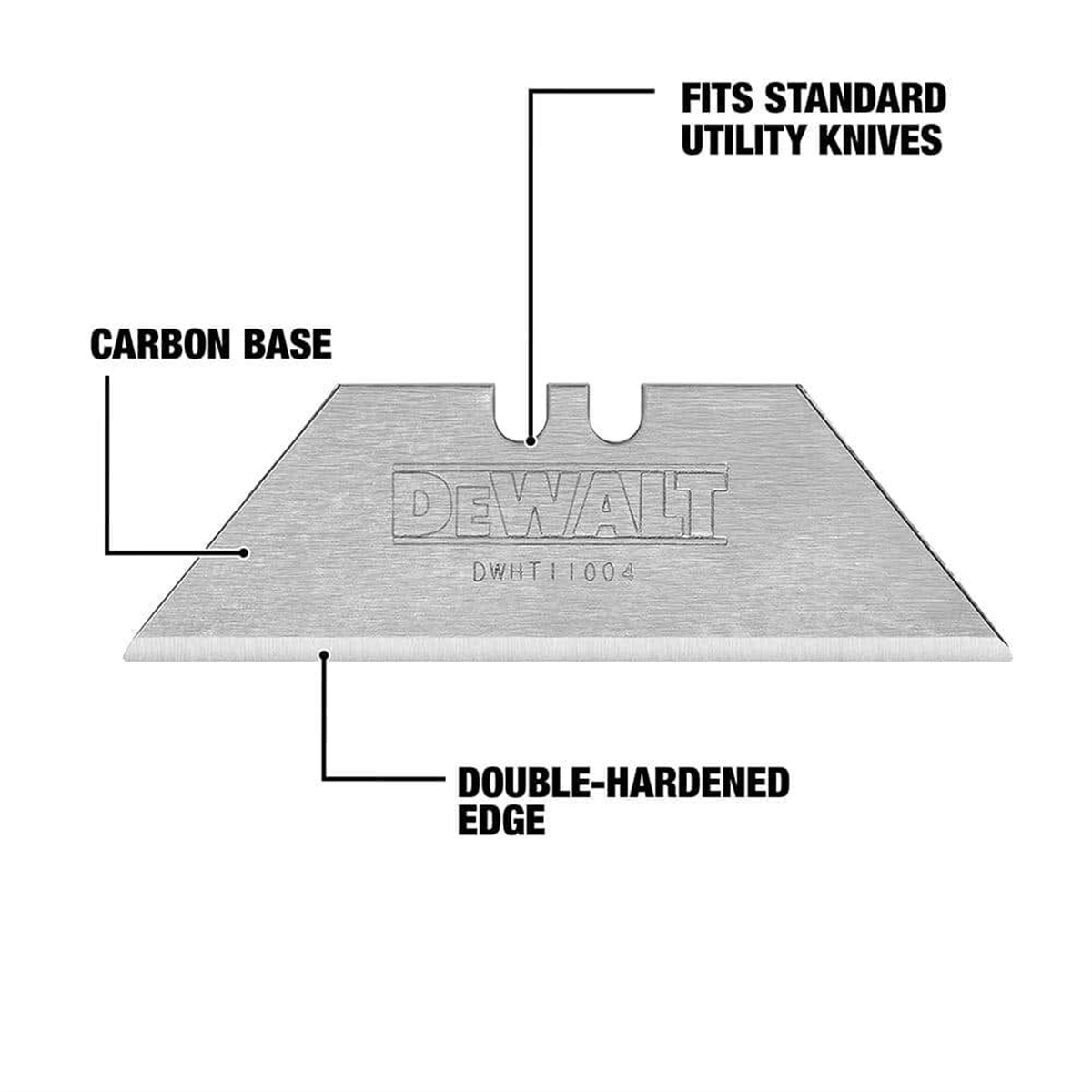 DEWALT 2-1/2 In Bi-Metal Utility Knife Blade Induction Hardened (10 Pack)