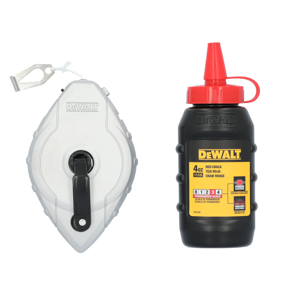 DEWALT Cast Aluminum Reel With Red Chalk