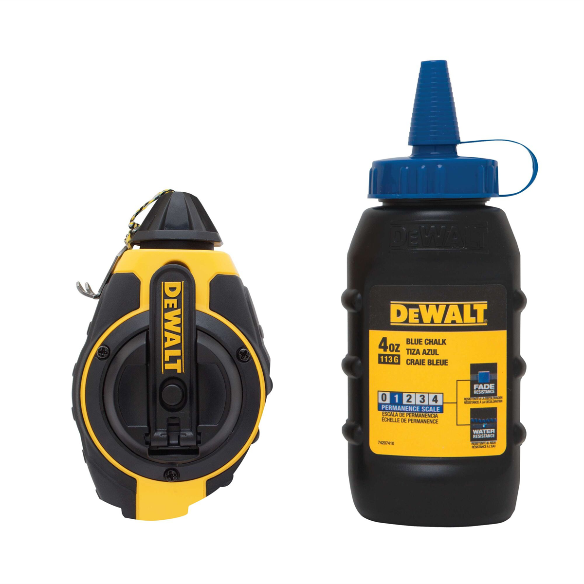 DEWALT 3:1 Chalk Reel 30m/100ft with Blue Chalk